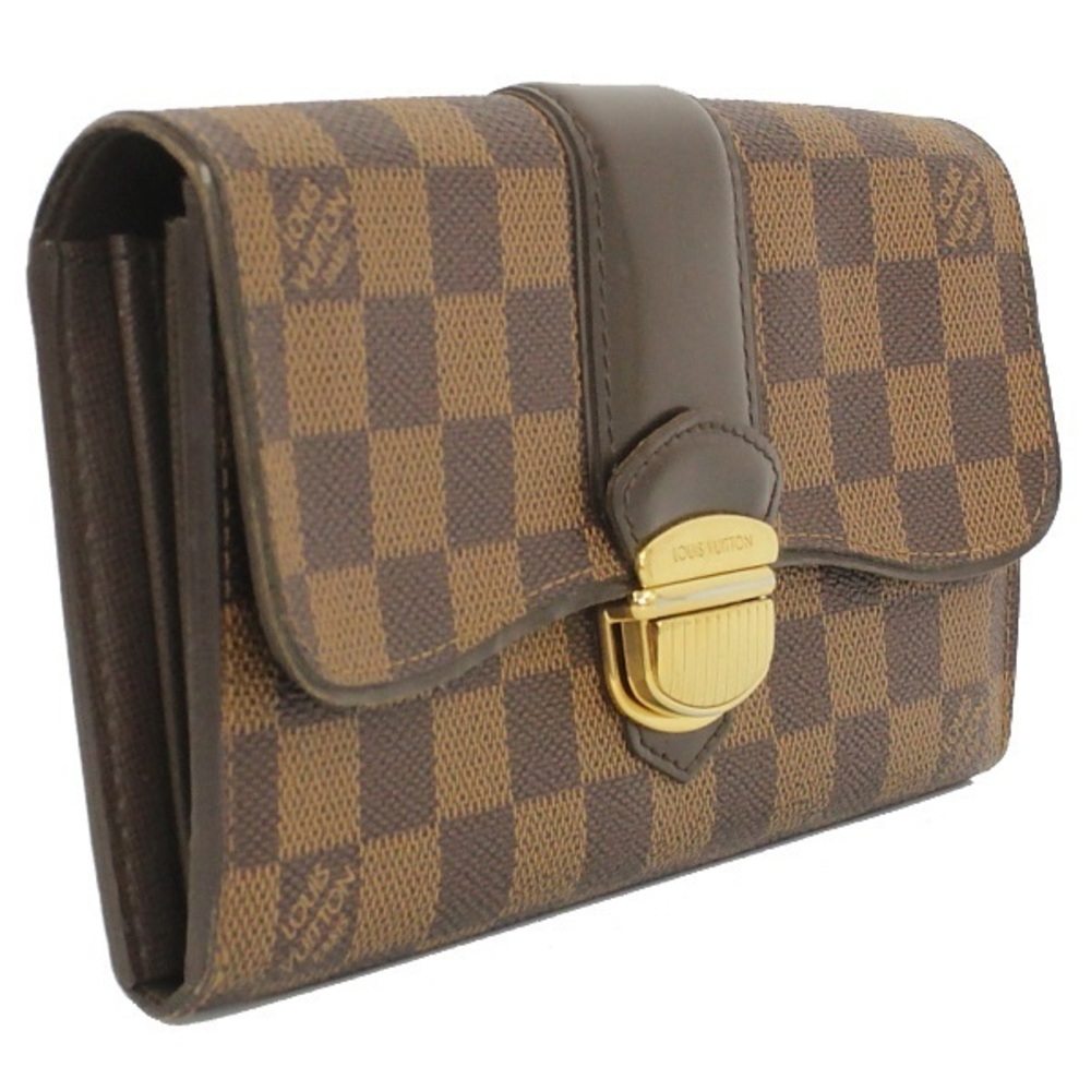 Louis Vuitton Portefeuille Sistina Damier Long Wallet Brown
